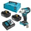 Makita DTW300RTJ 18V Li-ion Accu Slagmoersleutel Set (2x 5.0Ah Accu) In Mbox - 330Nm - 1/2"