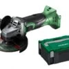 HiKOKI G18DSL2W3Z Accu Haakse Slijpmachine - 18 V / 125 Mm - Exclusief Lader En Accu's - In HSC II Koffer