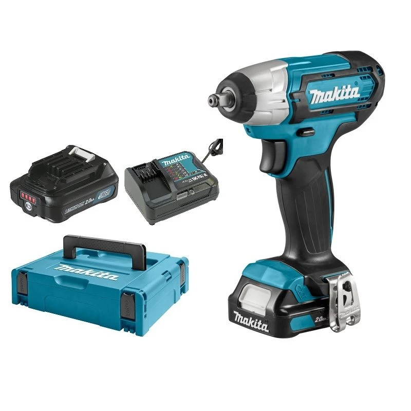 Makita TW140DSAJ 10,8V Li-Ion Accu Slagmoersleutel Set (2x 2.0Ah Accu) In Mbox - 140Nm - 3/8" 1 Makita TW140DSAJ 10,8V Li-Ion Accu Slagmoersleutel Set (2x 2.0Ah Accu) In Mbox - 140Nm - 3/8"