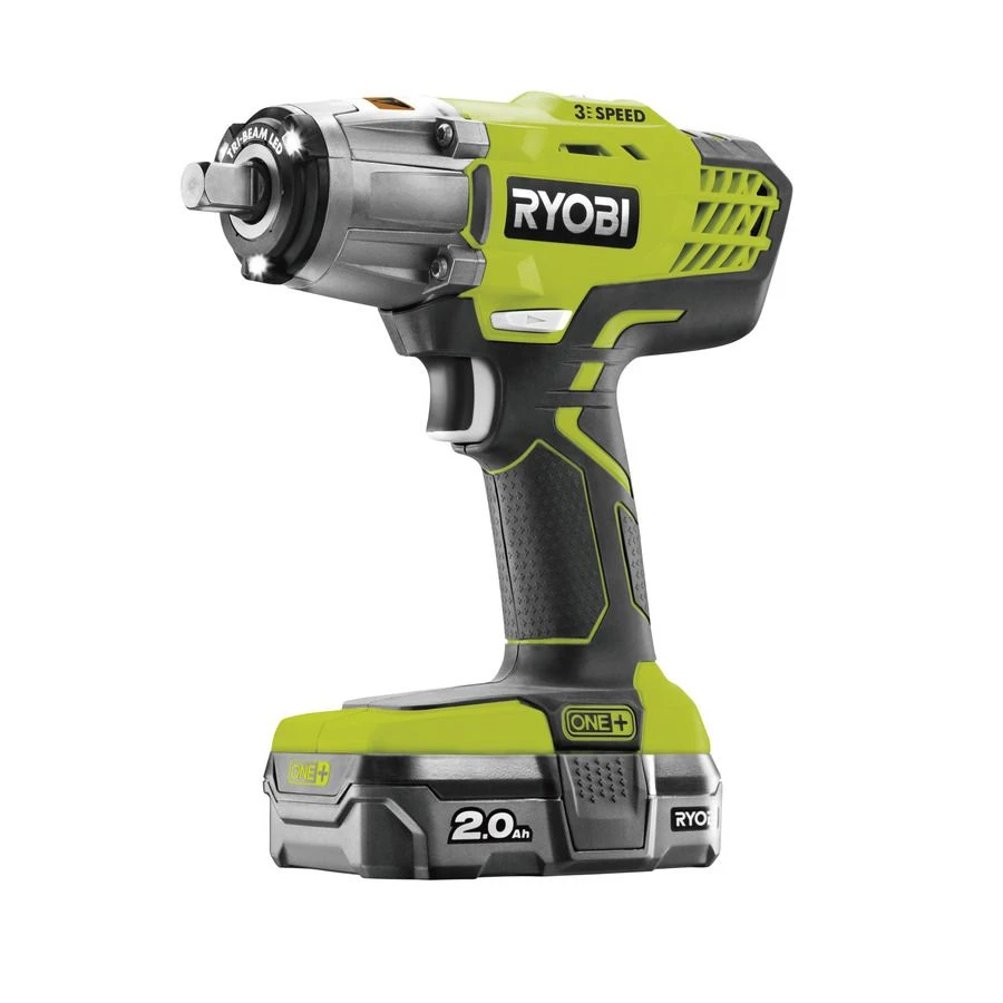Ryobi R18IW3-120S ONE+ 18V Li-ion Accu Slagmoersleutel Set (1x 2.0ah Accu) In Tas - 400mm - 1/2'' 2 Ryobi R18IW3-120S ONE+ 18V Li-ion Accu Slagmoersleutel Set (1x 2.0ah Accu) In Tas - 400mm - 1/2'' - Afbeelding 2