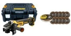DeWalt DCG405NT 18V Li-Ion Accu Haakse Slijper Body In TSTAK Incl. Doorslijpschijvenset - 125mm – Koolborstelloos