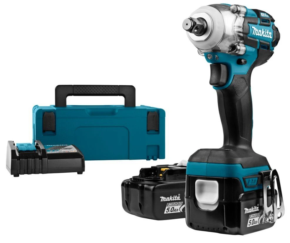 Makita DTW284RTJ 14,4V Li-Ion Accu Slagmoersleutel Set (2x 5.0Ah Accu) In Mbox - 275Nm - 1/2'' 1 Makita DTW284RTJ 14,4V Li-Ion Accu Slagmoersleutel Set (2x 5.0Ah Accu) In Mbox - 275Nm - 1/2''