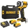 DeWALT DCF921E2T 18V Li-ion XR Accu Slagmoersleutel Set (2x Powerstack Accu) Met Frictiering - 1/2” In TSTAK Koffer