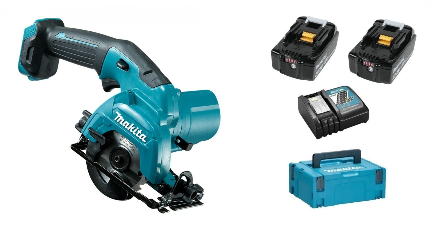 Makita HS301DSMJ 10.8V Li-Ion Accu Cirkelzaag Set (2x 4.0Ah Accu) In Mbox - 85mm 1 Makita HS301DSMJ 10.8V Li-Ion Accu Cirkelzaag Set (2x 4.0Ah Accu) In Mbox - 85mm