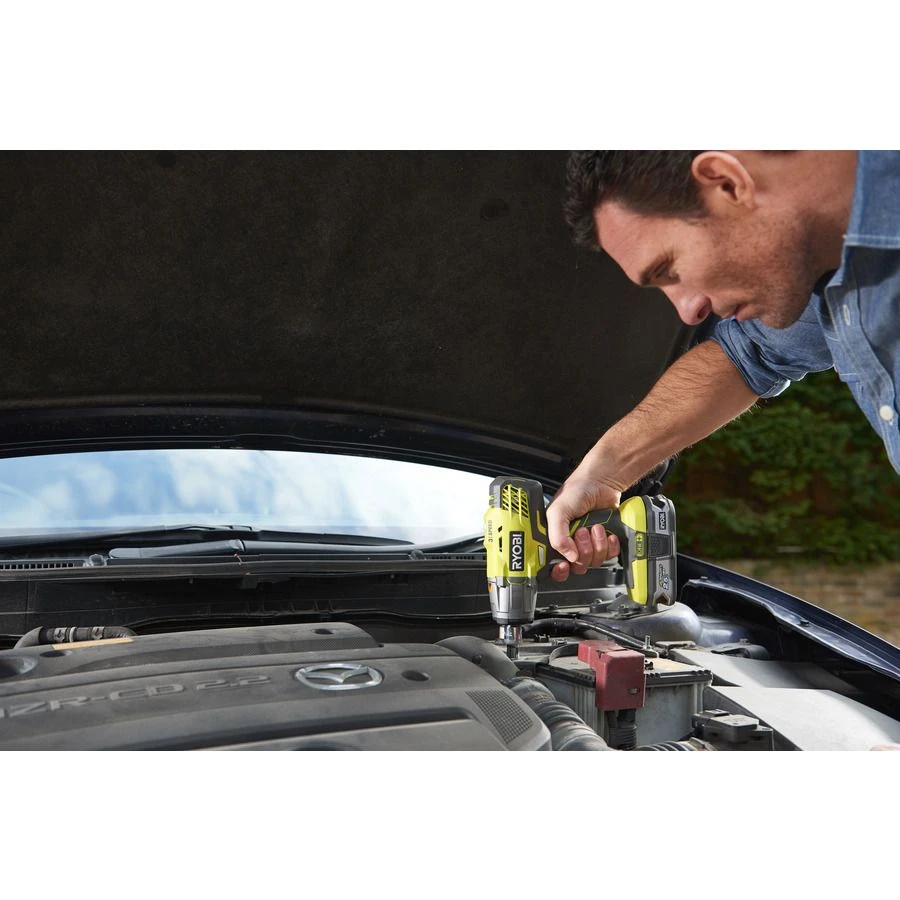 Ryobi R18IW3-120S ONE+ 18V Li-ion Accu Slagmoersleutel Set (1x 2.0ah Accu) In Tas - 400mm - 1/2'' 5 Ryobi R18IW3-120S ONE+ 18V Li-ion Accu Slagmoersleutel Set (1x 2.0ah Accu) In Tas - 400mm - 1/2'' - Afbeelding 5