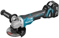 Makita DGA505RMJ 18V Li-Ion Accu Haakse Slijper Set (2x 4.0Ah Accu) In Mbox - 125mm - Koolborstelloos - Softstart